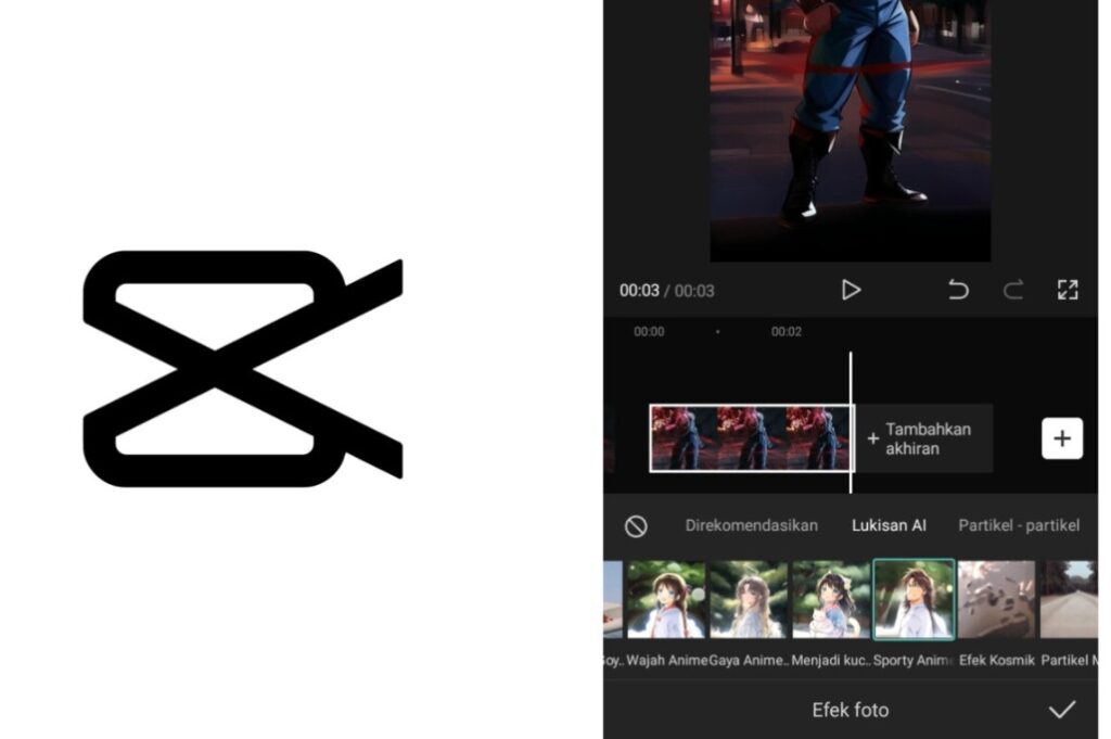 cara mengedit foto di CapCut