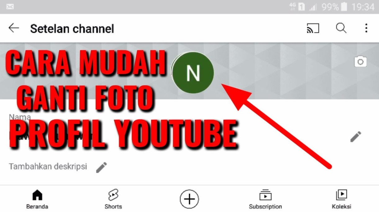 Cara Ganti Foto Profil YouTube