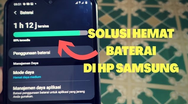 cara menghemat baterai hp Samsung