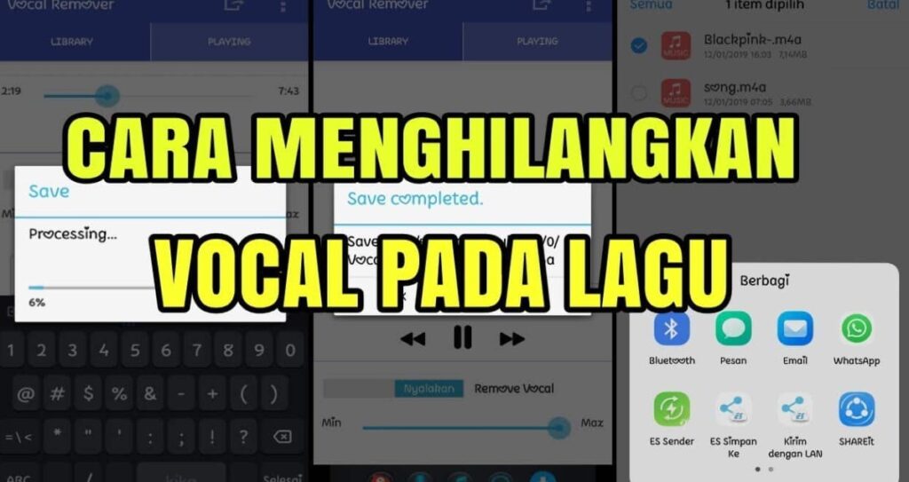 cara menghilangkan suara vokal pada lagu di Youtube