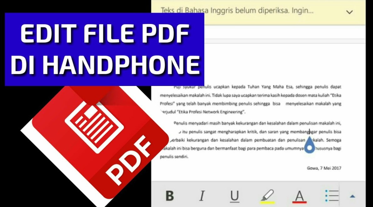 Cara Edit PDF di HP Gratis