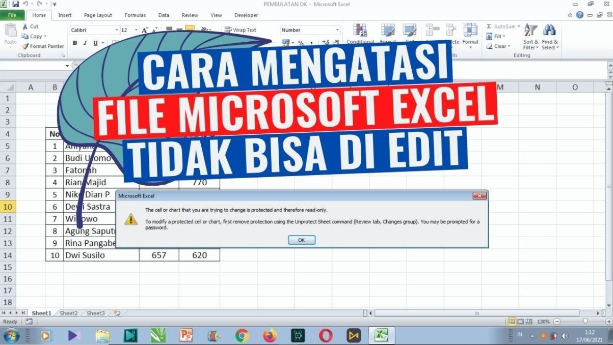 Cara Mengedit Excel yang Tidak Bisa Diedit