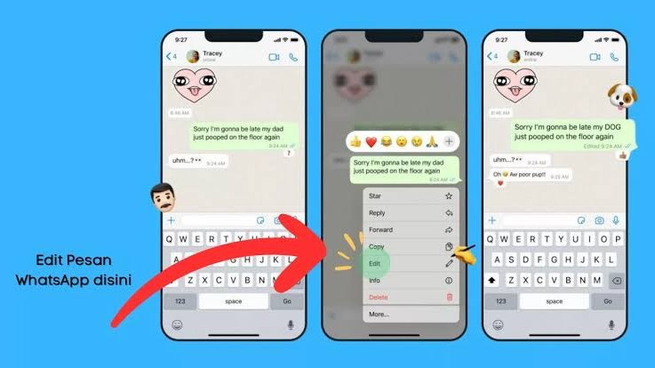 Cara Mengedit Pesan WA