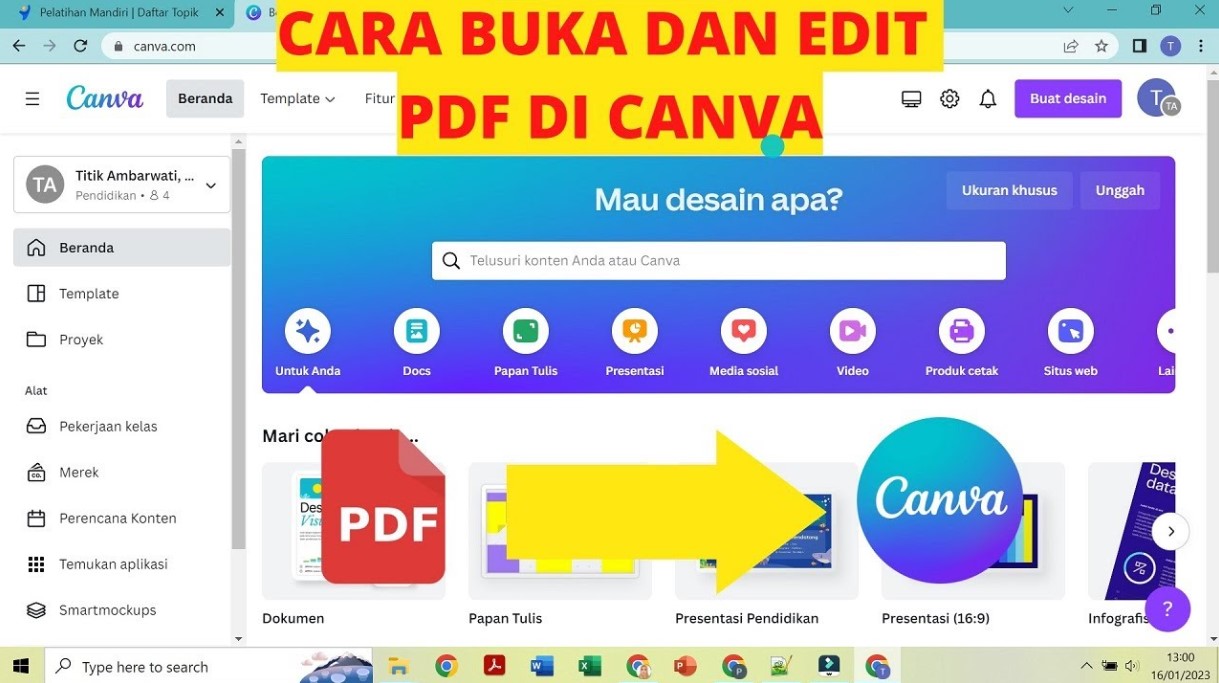 cara edit PDF di Canva