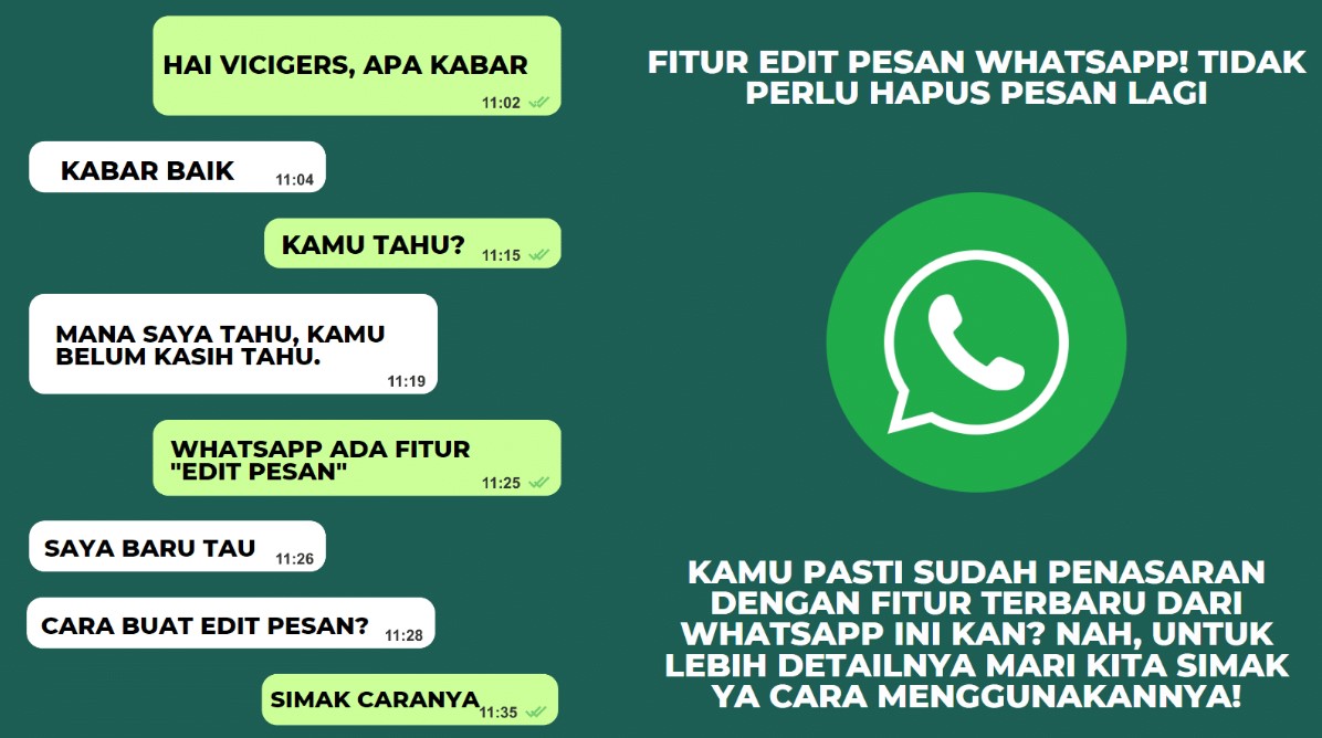 cara mengedit pesan di WA